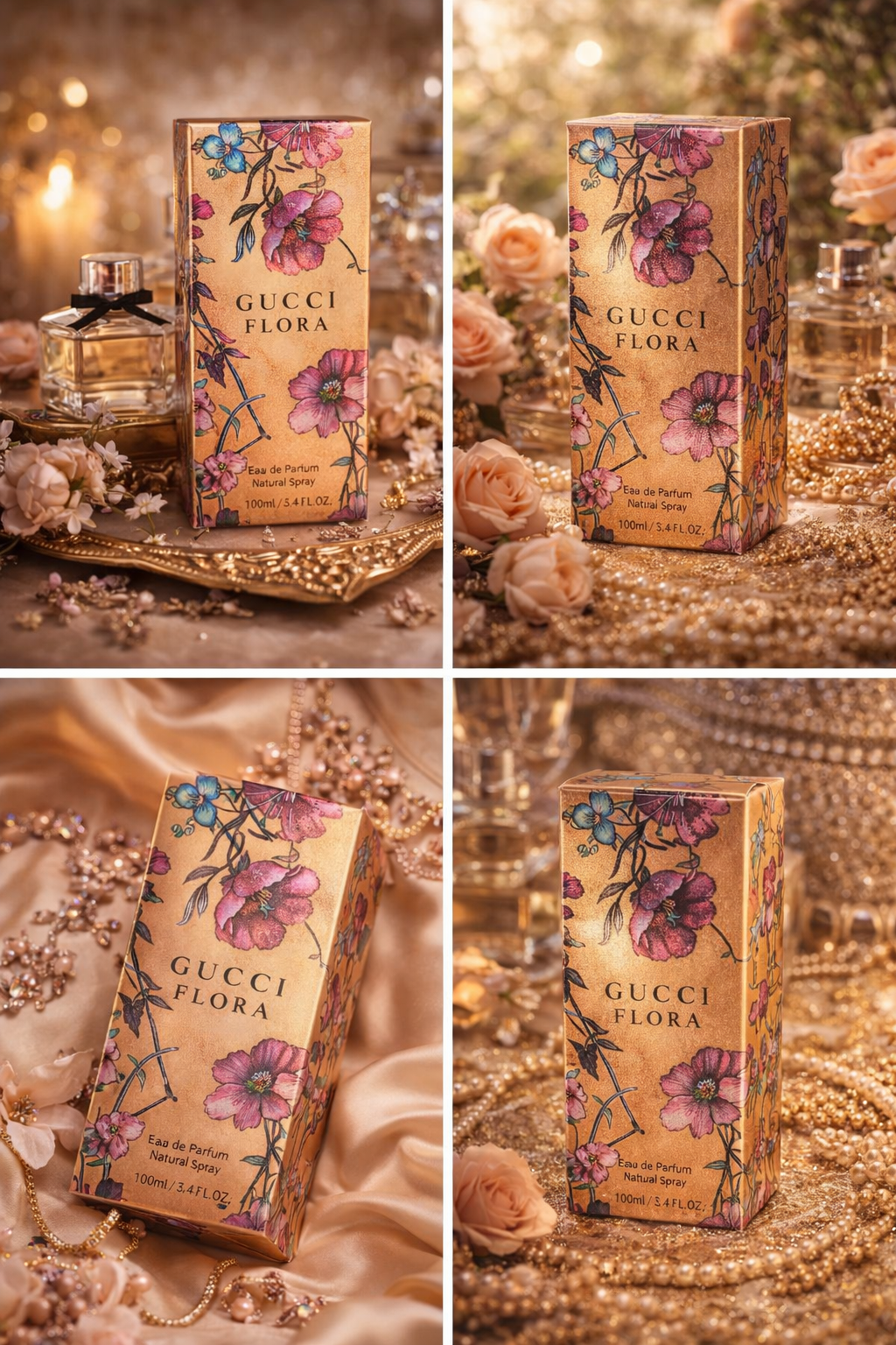 Gucci Flora Eau de Parfum 100ml for Women – Long Lasting Floral Fruity Fragrance with Pear, Jasmine & Vanilla – Premium Designer Perfume for Her