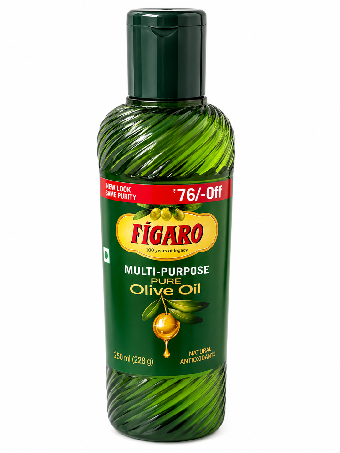 Figaro Multi-Purpose Pure Olive Oil 250ml | 100% Pure & Natural Olive Oil | For Cooking, Sautéing, Frying, Grilling, Salad Dressing & Marinades