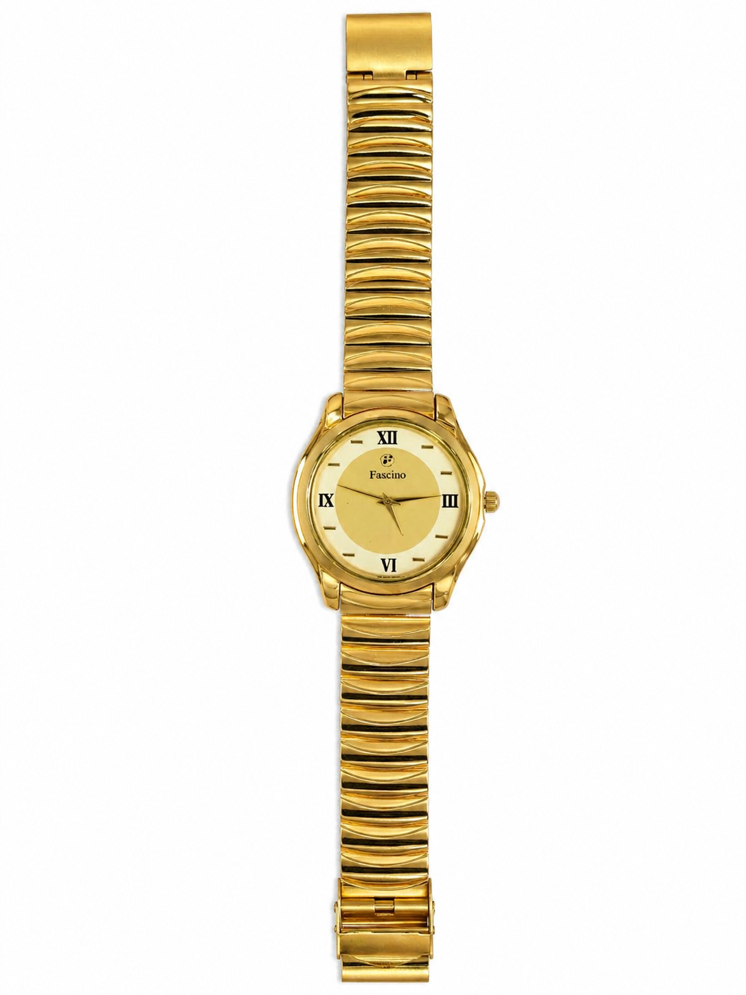 Fresono Men’s Chronograph Analog Watch | Gold Stainless Steel Strap | Quartz Movement |