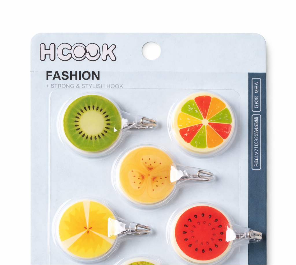 Self Adhesive Wall Hooks Set of 5 | Strong Sticky Hooks for Kitchen & Bathroom