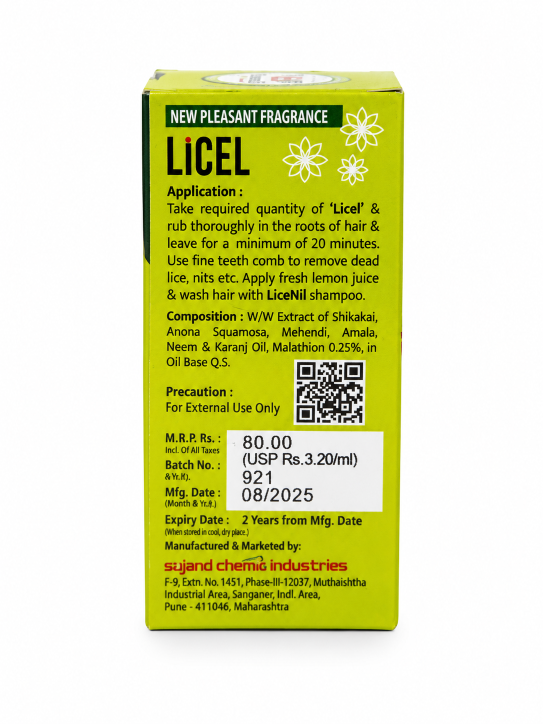 Licel Herbal Lice Control Hair Oil | Joo Nashak Hair Oil | Anti Lice & Nits Treatment | Herbal Hair Oil with Neem, Amla, Shikakai & Mehendi | Lemon Fragrance | Suitable for All Hair Types