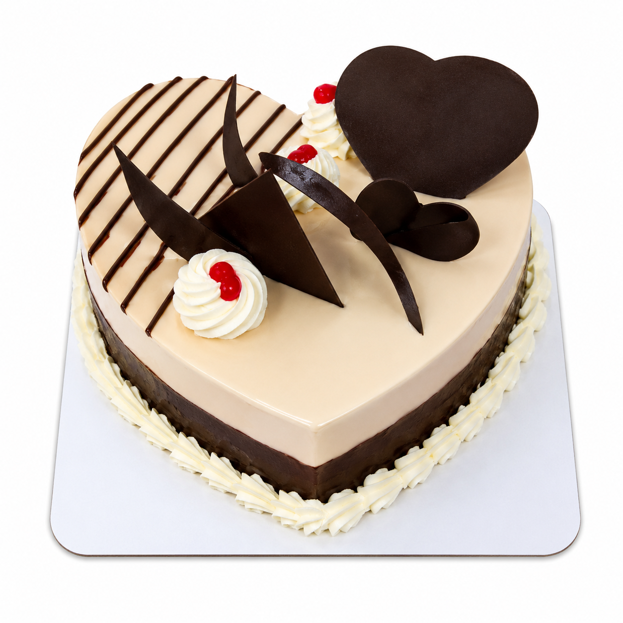 Heart Shape Chocolate Cake (500 grams) | Premium Fresh Cream Heart Cake | Romantic Anniversary & Valentine's Day Cake | Birthday Celebration Cake