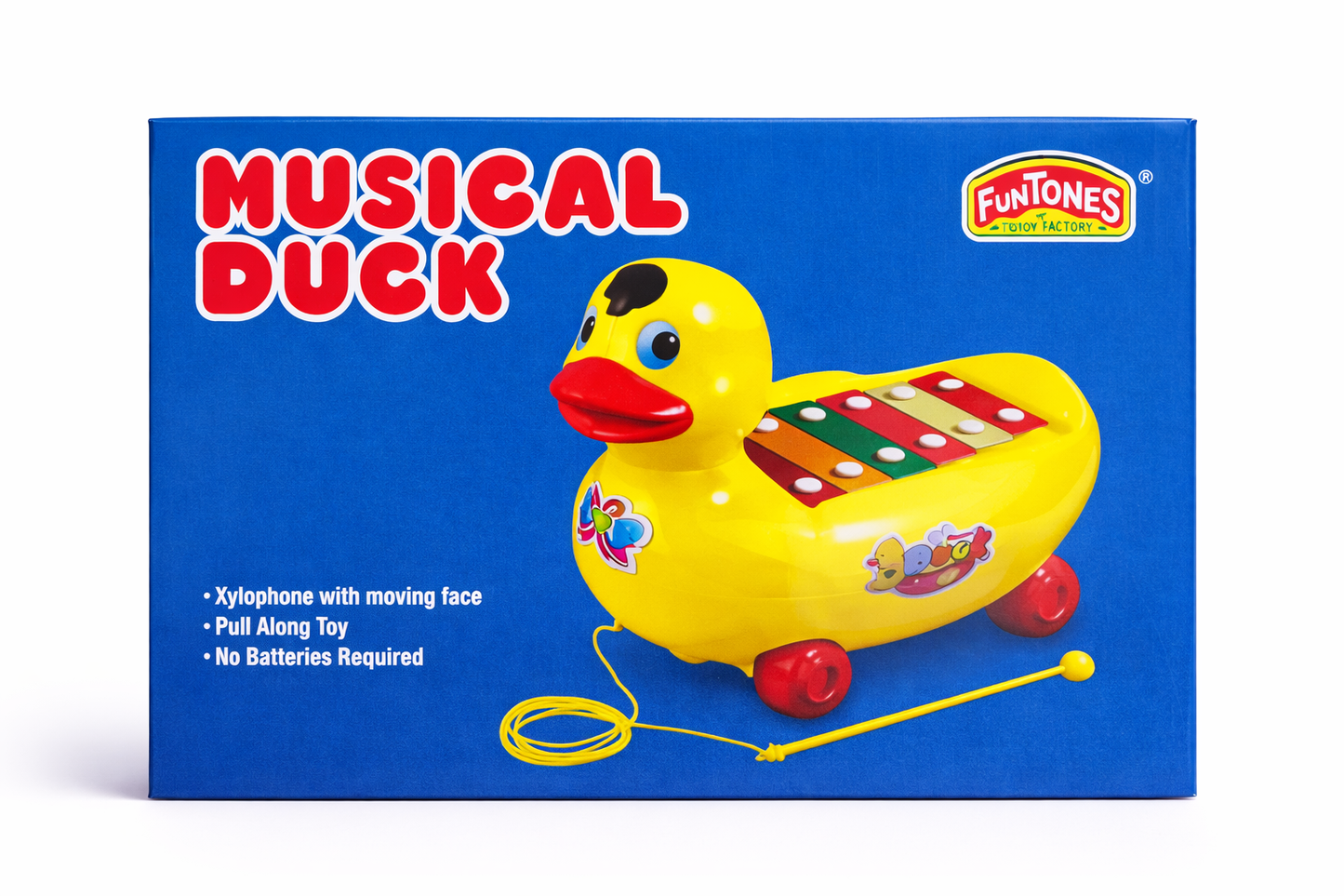 Musical Duck Pull Along Toy with Xylophone | 8-Note Kids Musical Toy with Mallet | Rolling Duck Toy for Toddlers (18+ Months)