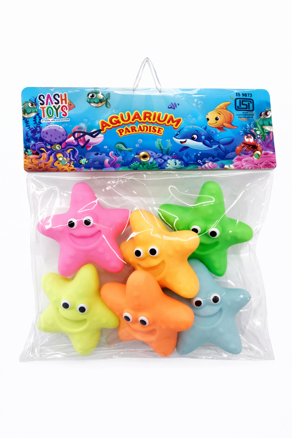 Starfish Bath Toys for Kids, Colorful Soft Rubber Bath Toy Set with Googly Eyes, Non-Toxic Water Play Toys for Toddlers and Babies