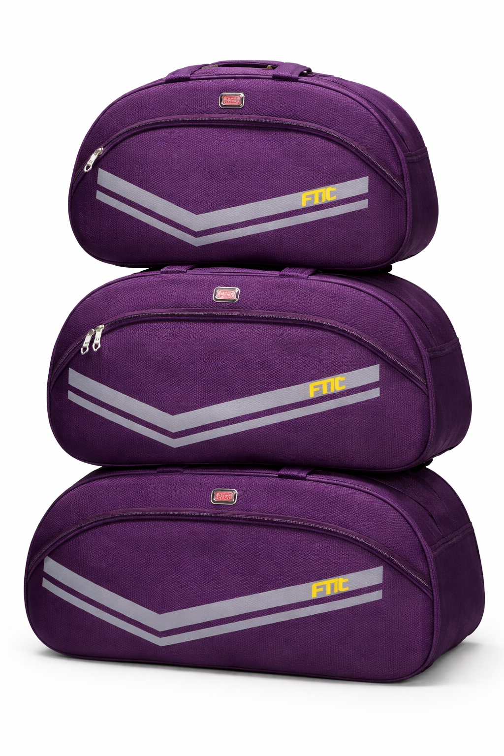 50L Travel Duffel Bag with Shoulder Strap, Large Weekender Gym Purple ( set of 3 )