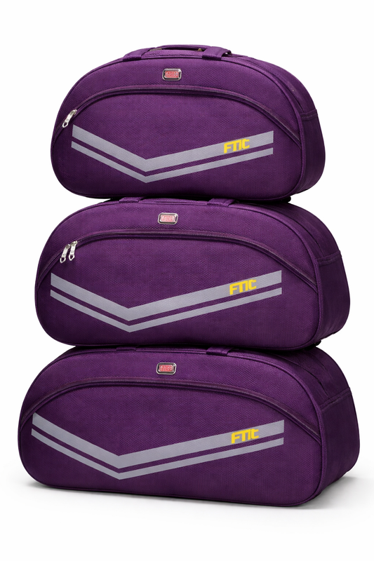 50L Travel Duffel Bag with Shoulder Strap, Large Weekender Gym Purple ( set of 3 )