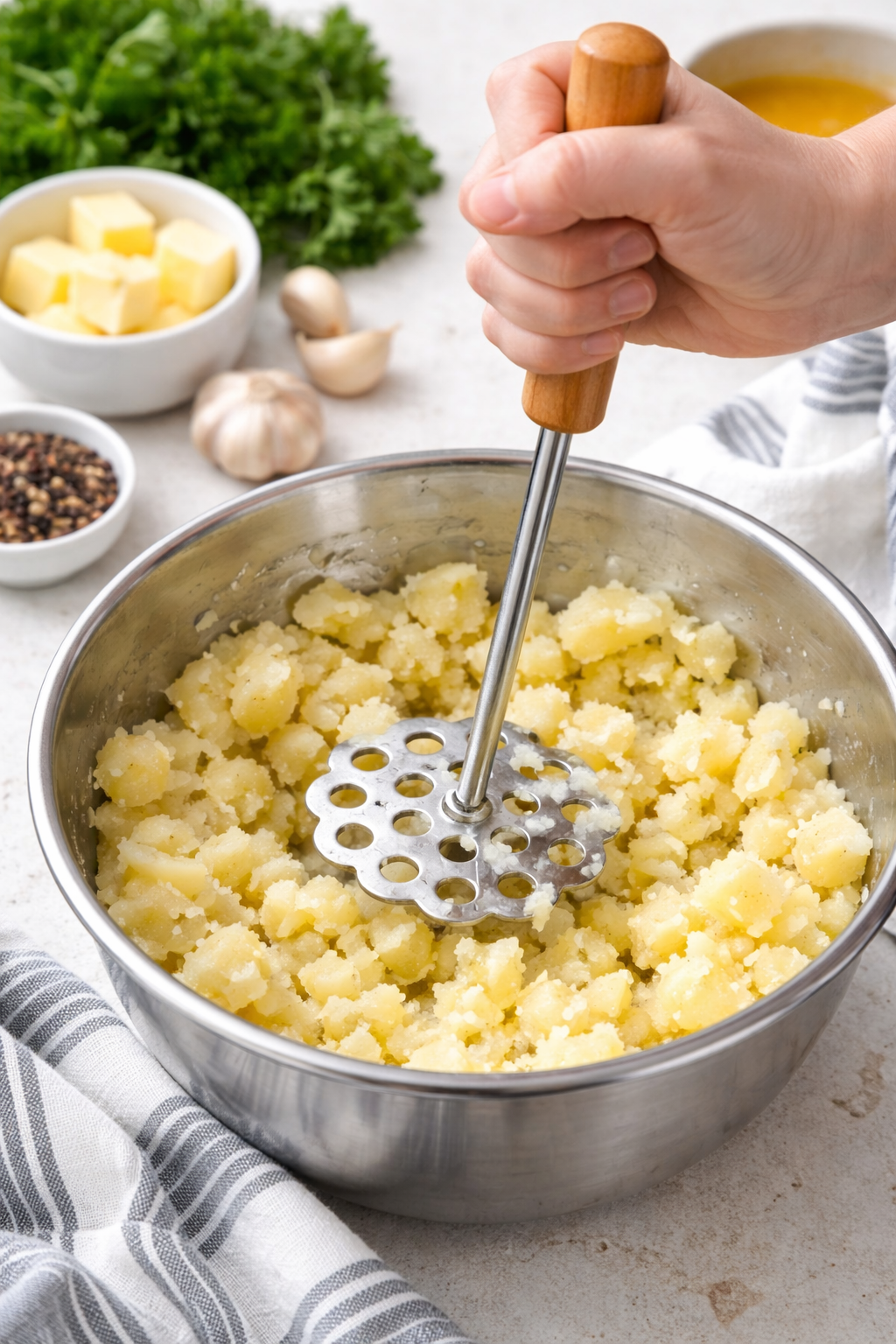 potato masher stainless steel