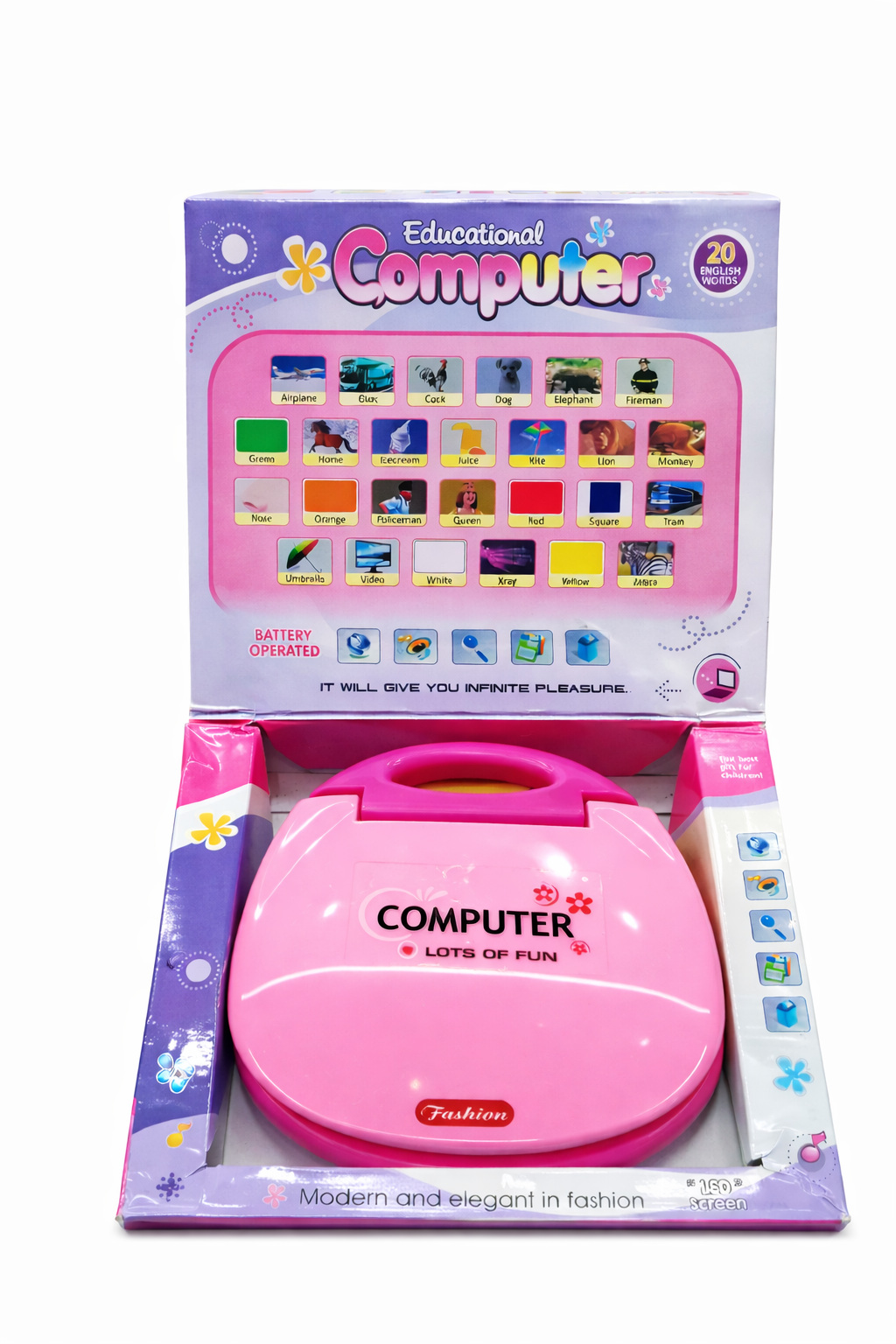 Educational Laptop Toy for Kids | Learning Computer with Letters, Numbers & Words | Interactive Sound & Music Toy
