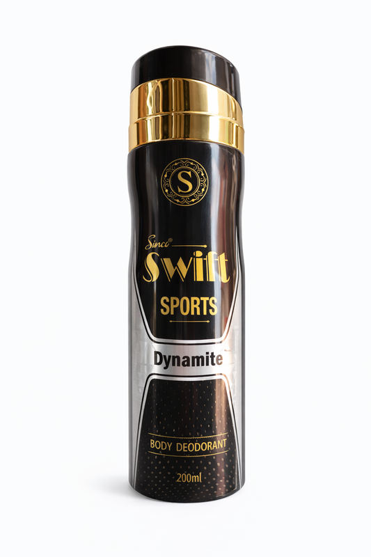 Swift Sports Dynamite Body Deodorant for Men, 200ml | Bold Spicy Fragrance | High-Performance Odour Protection