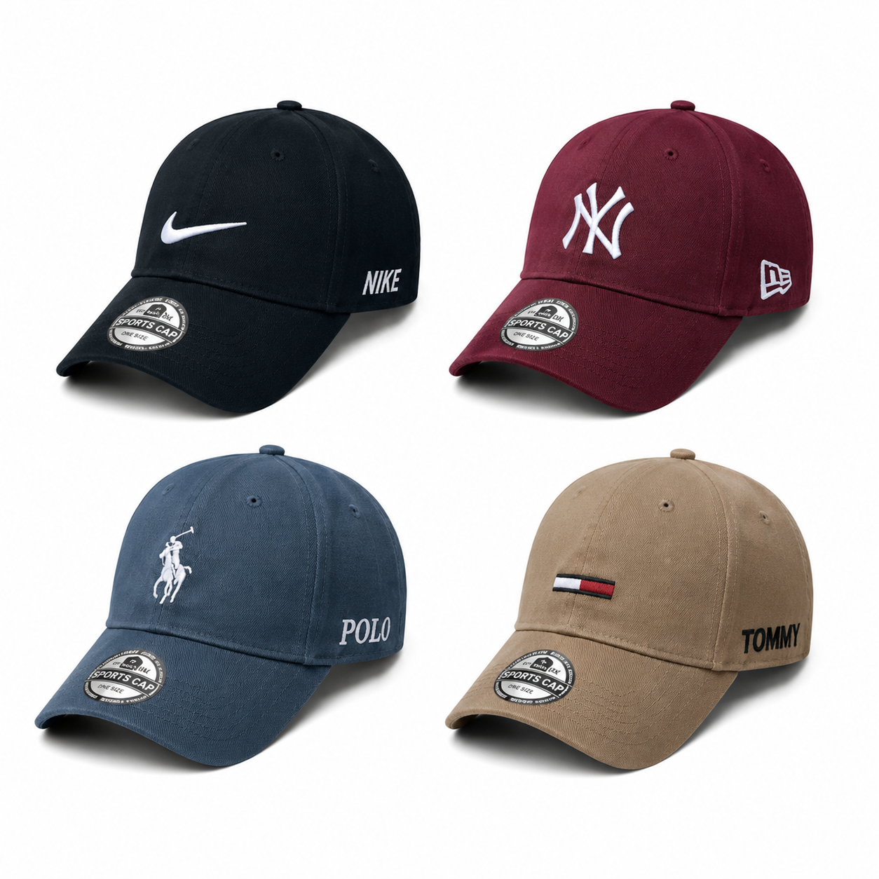 Premium Sports Cap for Men & Women 1 PEACE | Adjustable Baseball Cap with Curved Brim | Cotton Blend Casual Cap