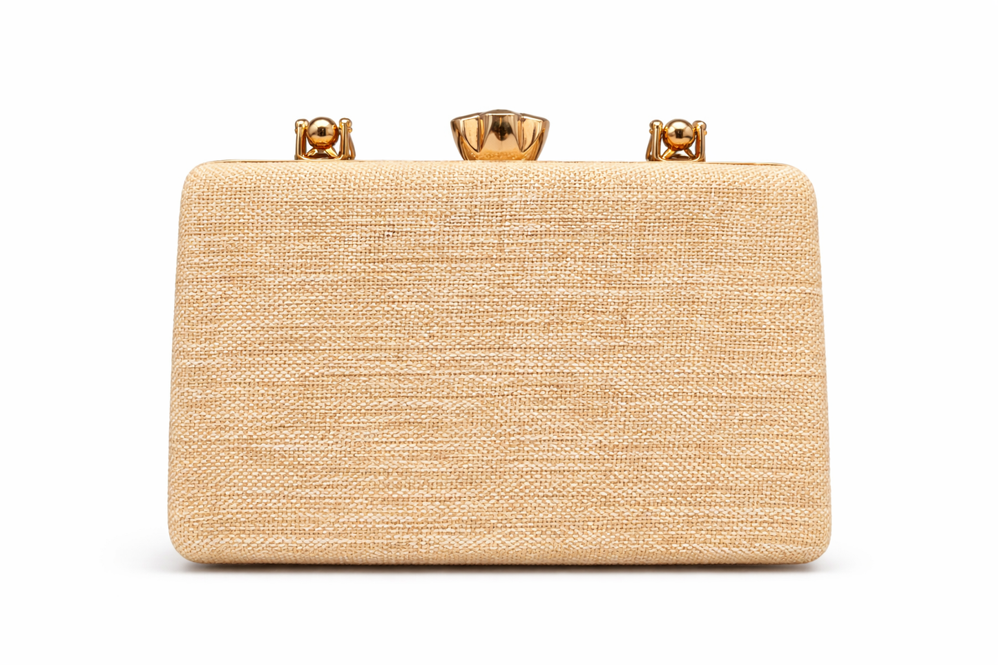 Gold Rhinestone Evening Clutch for Women | Luxury Crystal Party Handbag with Gold-Tone Handle, Sphere Clasp & Satin Interior