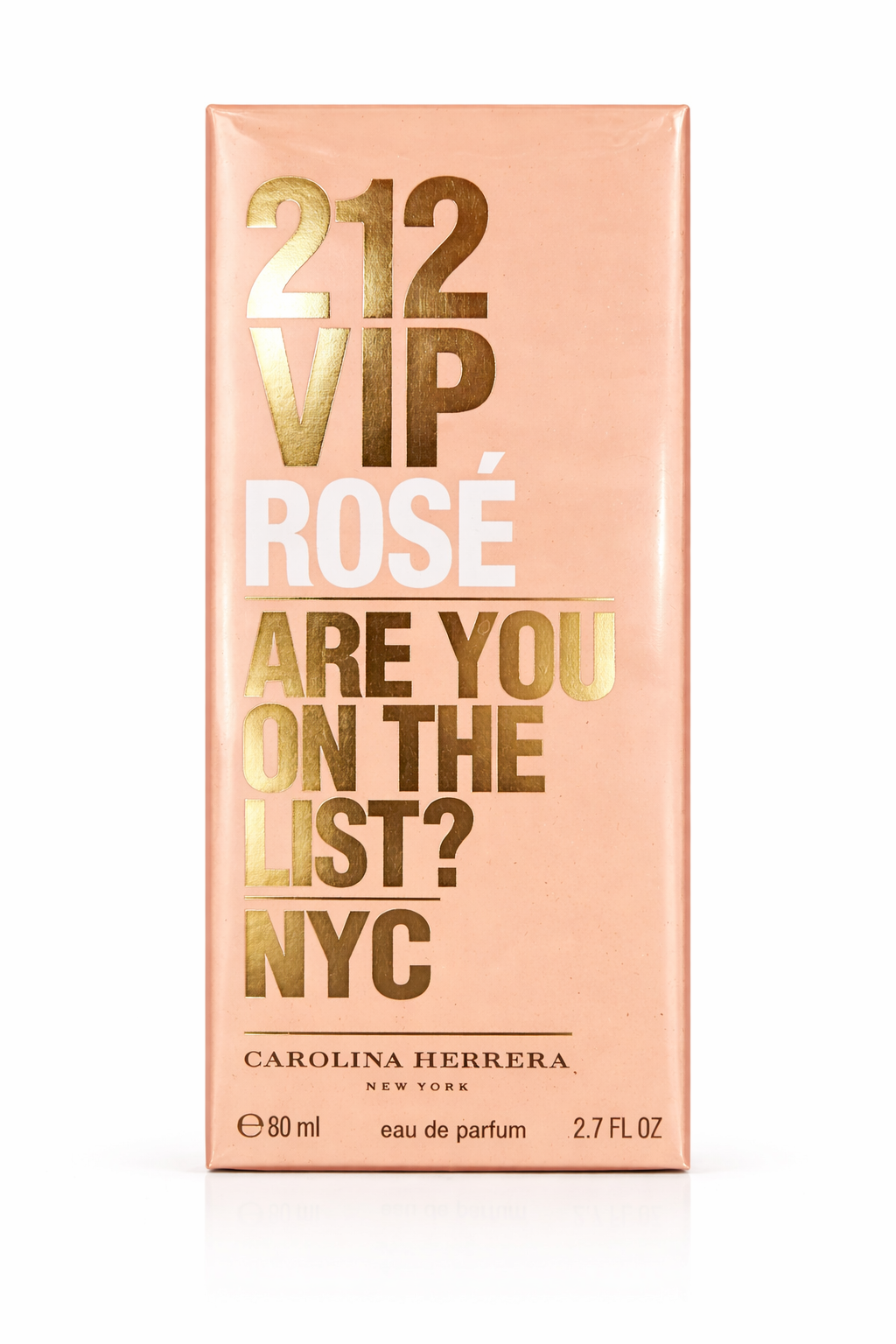 Carolina Herrera 212 VIP Rosé Eau De Parfum for Women | 80ml Long-Lasting Floral Fruity Perfume | Champagne & Peach Notes Luxury Fragrance