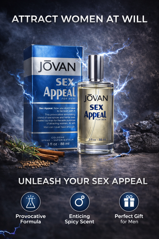 Jovan Sex Appeal Cologne Spray for Men 88ml – Long Lasting Spicy Masculine Fragrance | Classic Seductive Scent | Daily Wear & Night Use