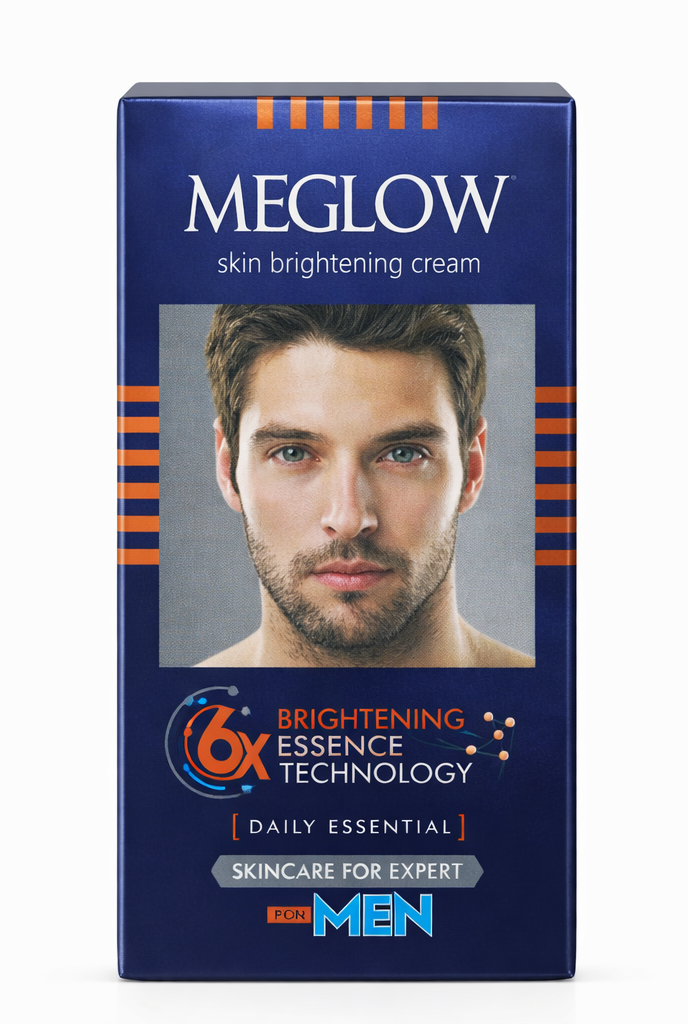 MEGLOW Skin Brightening Cream for Men with Niacinamide, Vitamin C & Natural Extracts | Reduces Dark Spots, Hydrates Skin & Improves Complexion