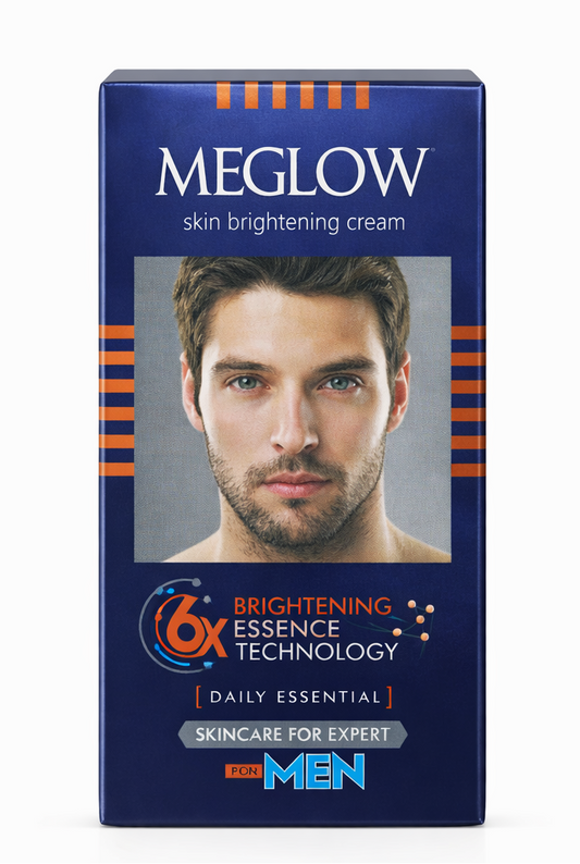 MEGLOW Skin Brightening Cream for Men with Niacinamide, Vitamin C & Natural Extracts | Reduces Dark Spots, Hydrates Skin & Improves Complexion