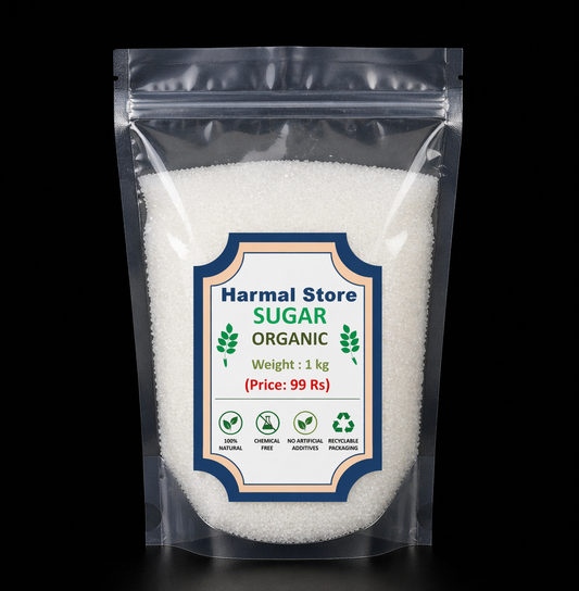 Organic White Sugar 1kg | Natural Fine Crystal Sugar for Tea, Coffee, Baking, Cooking & Desserts