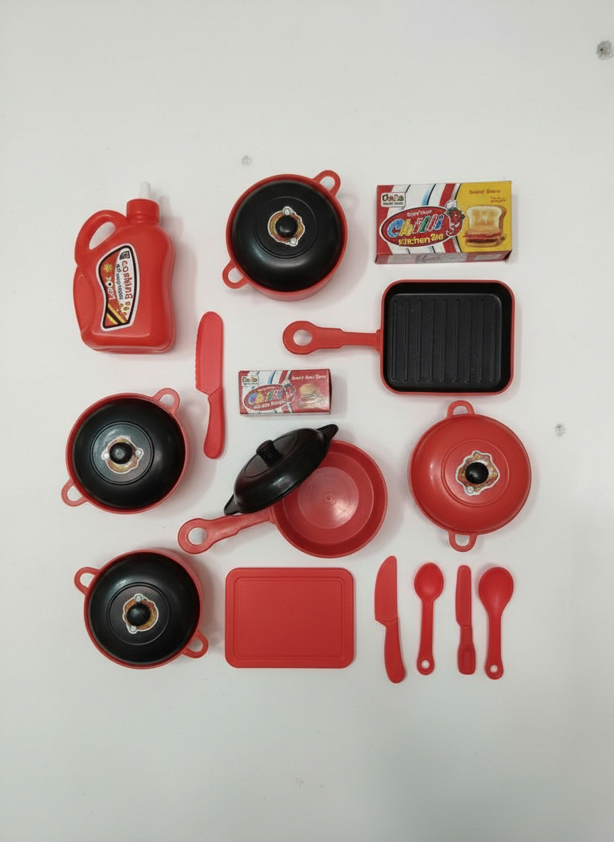 Kids Kitchen Play Set – Chilli Kitchen Toy Set with Pots, Pans &amp; Cooking Accessories